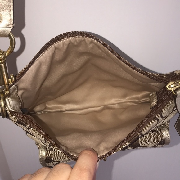 Coach Brown / Tan Signature Crossbody Bag - Picture 9 of 13